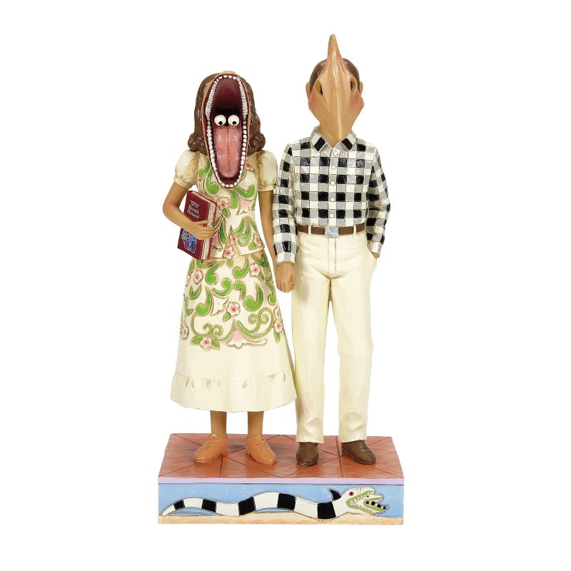 Beetlejuice By Jim Shore - Adam & Barbara Scary Masks Figurine