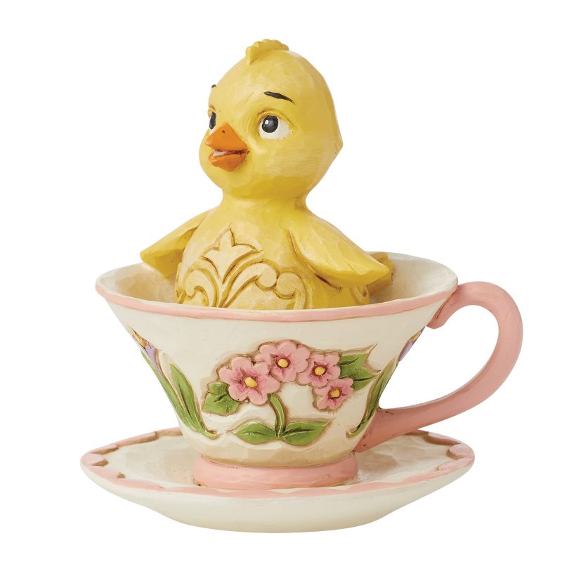 Jim Shore Heartwood Creek Tiny Chick in Teacup Figurine