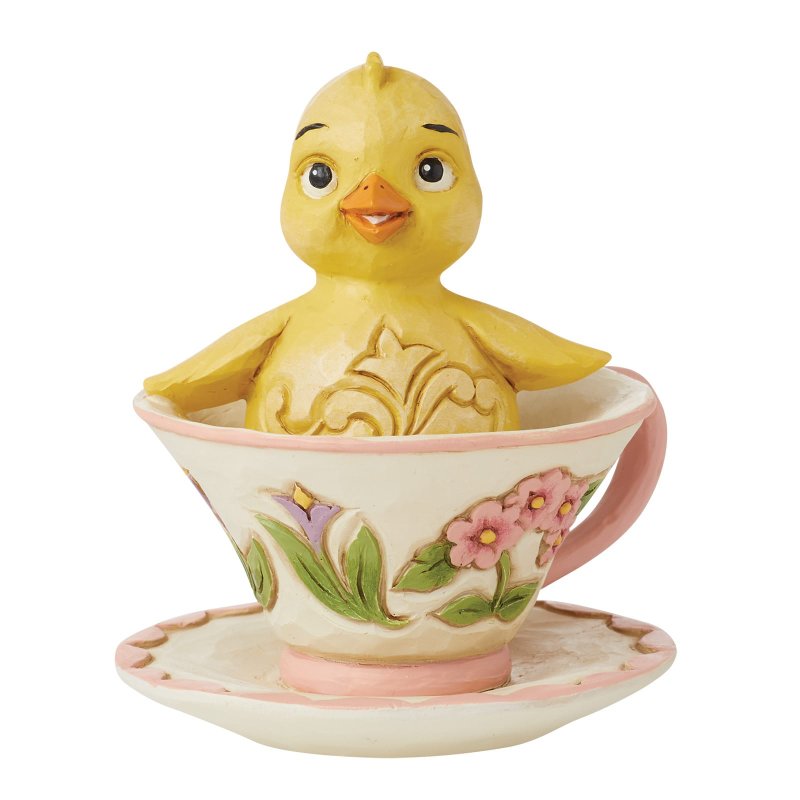 Jim Shore Heartwood Creek Tiny Chick in Teacup Figurine