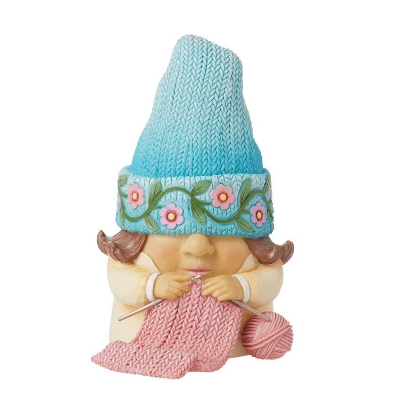 Jim Shore Heartwood Creek Knitted By Hand Knitter Gnome Figurine