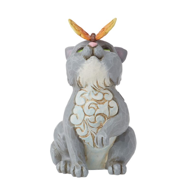 Jim Shore Heartwood Creek Cat with Butterfly on Nose Mini Figurine