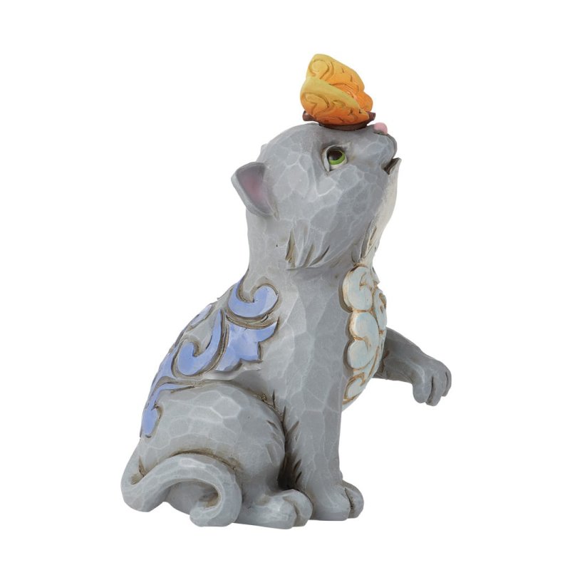 Jim Shore Heartwood Creek Cat with Butterfly on Nose Mini Figurine