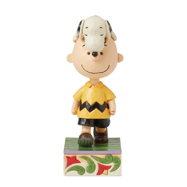 Jim Shore Peanuts Head Honcho (Snoopy on Charlie Brown's Head Figurine)