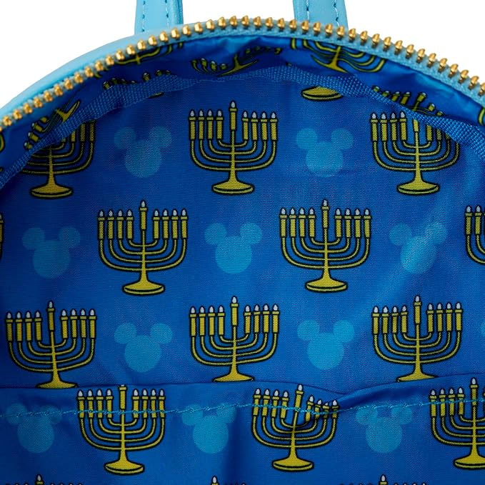 Loungefly Disney Mickey Mouse Hanukkah Sequin Glow Mini Backpack