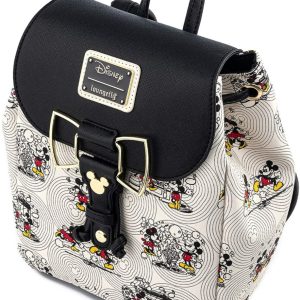 Loungefly Disney Mickey & Minnie Mouse Bow Hardware AOP Backpack - WDBK1310