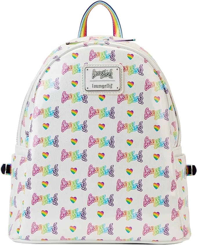 Loungefly Lisa Frank Rainbow Heart Mini Backpack with Waist Bag