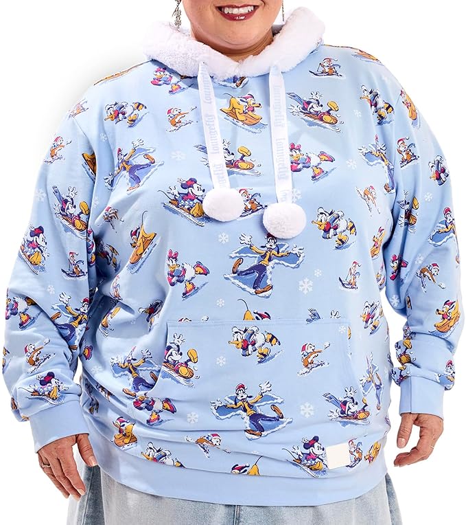 Loungefly Disney Mickey and Friends Winter Wonderland Hooded Sweatshirt