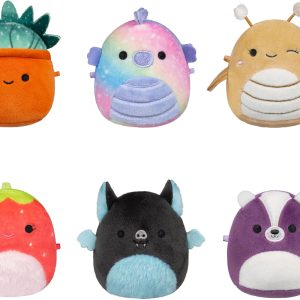 Squishmallows Micromallows 6 Pack- Greer , Sloan , Emerald , Oz , Scarlet & Aldous