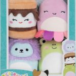 Micromallows Squishmallows Original 4-Pack – Carmelita S'mores, Jeanne Octopus, Luciano Lion, Wendy Frog