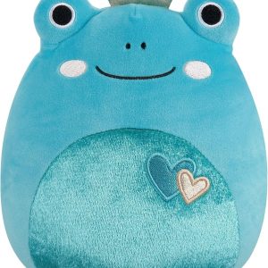 Squishmallows 7.5" Ludwig the Teal Frog With Hearts and Crown