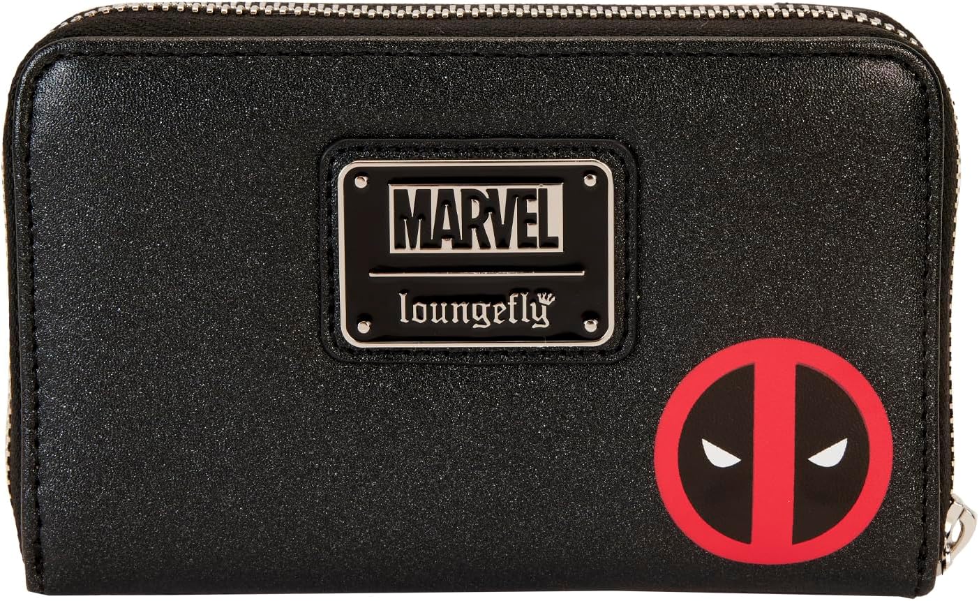 Loungefly Marvel Deadpool Metallic Collection Cosplay Zip Around Wallet Red