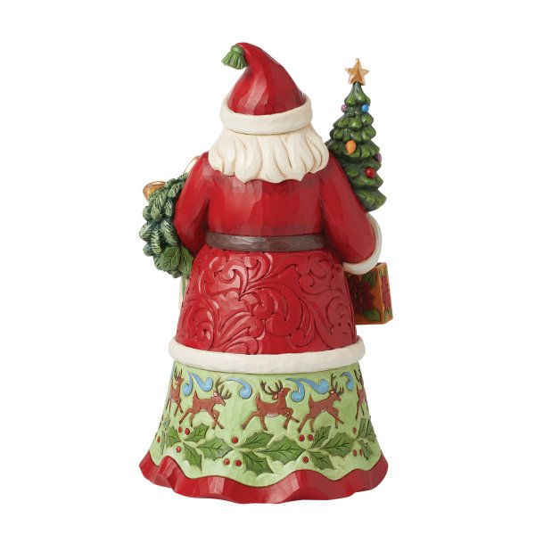 Jim Shore Heartwood Creek First Edition Signed All Wrapped Up Santa with Gifts Figurine