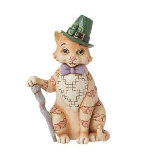 Heartwood Creek Purr-fectly Irish Orange Tabby Figurine