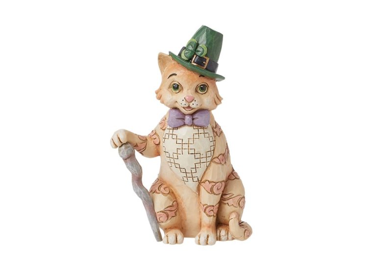 Heartwood Creek Purr-fectly Irish Orange Tabby Figurine