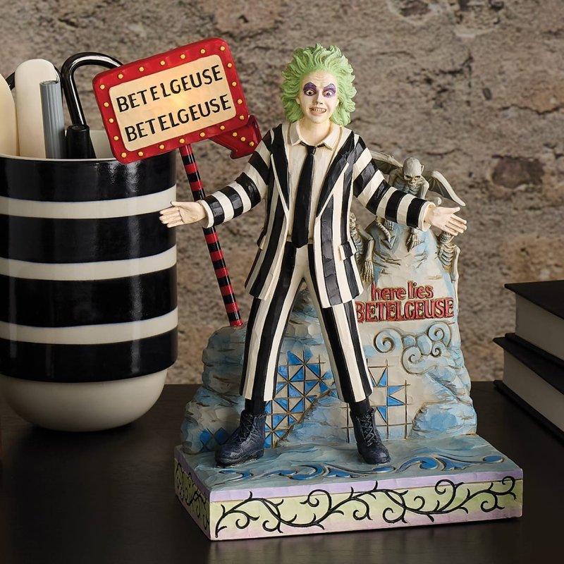 Beetlejuice By Jim Shore - Beetlejuice Led Sign & Gravestone Figurine