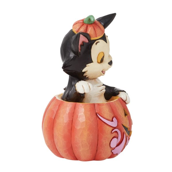 Jim Shore Disney Traditions Figaro in a Pumpkin Mini