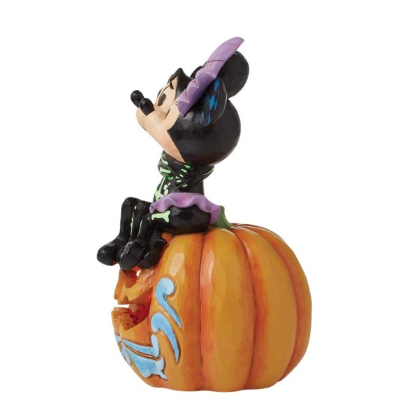 Jim Shore Disney Traditions Spine-tingling Sweethearts (Mickey & Minnie LED Pumpkin)