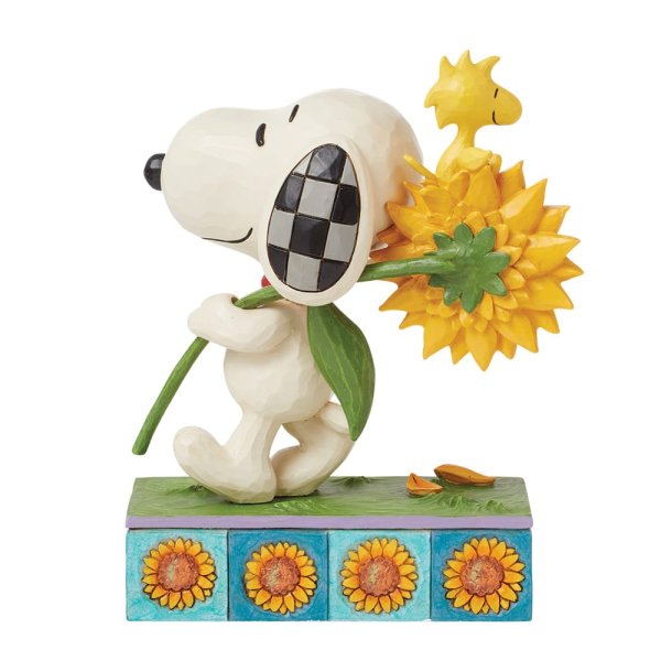 Jim Shore Peanuts Sunsational Friendship (Snoopy Sunflower Figurine)