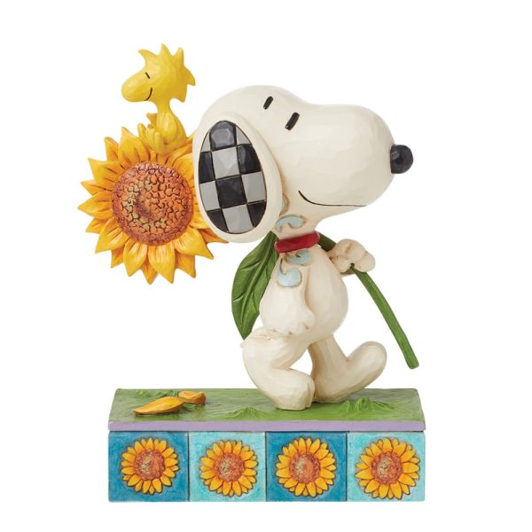 Jim Shore Peanuts Sunsational Friendship (Snoopy Sunflower Figurine)