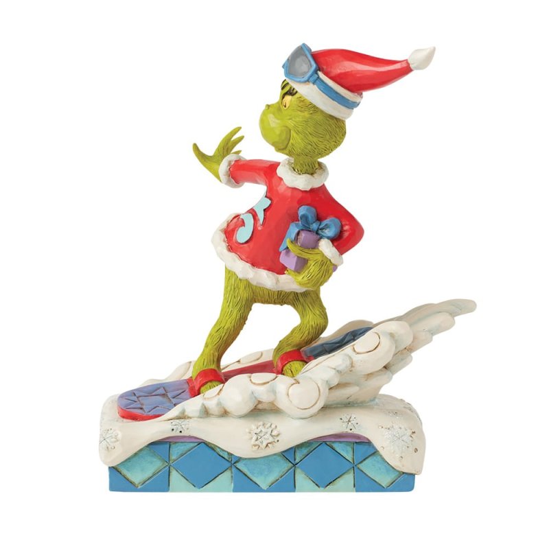 Jim Shore The Grinch Snowboarding Figurine