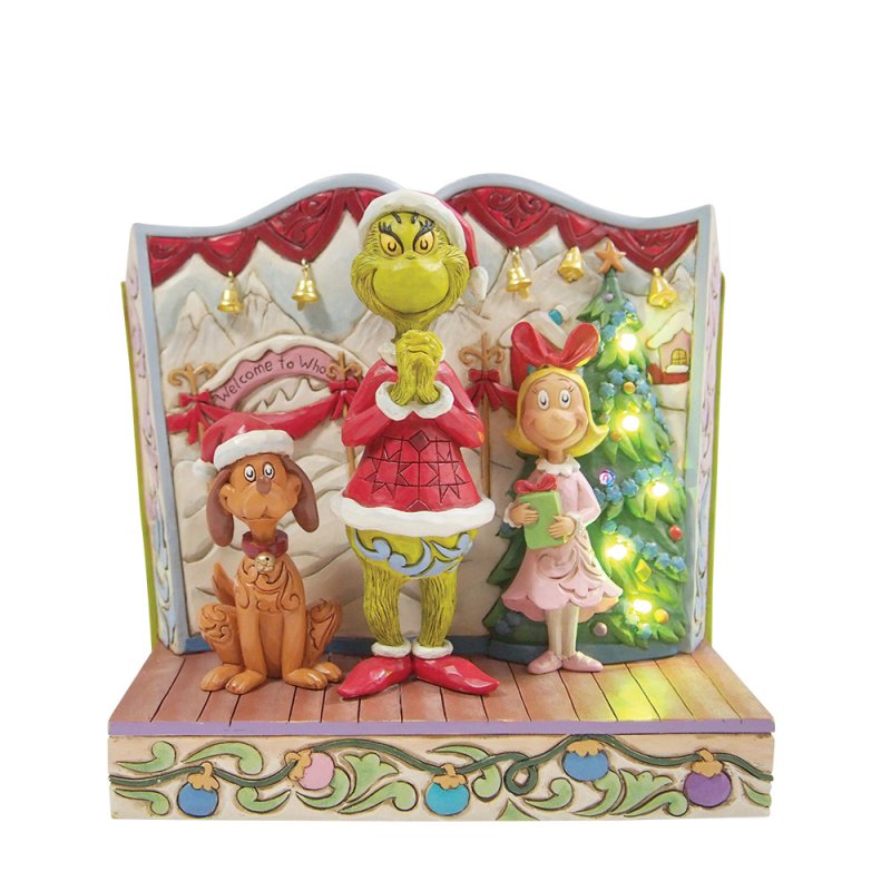 Jim Shore The Grinch with Cindy Lou and Max Storybook