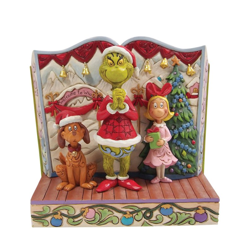 Jim Shore The Grinch with Cindy Lou and Max Storybook