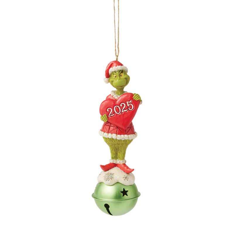 Jim Shore The Grinch Holding Bell Hanging Ornament