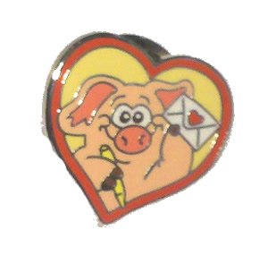 Piggin Pin Badge - Love Letters