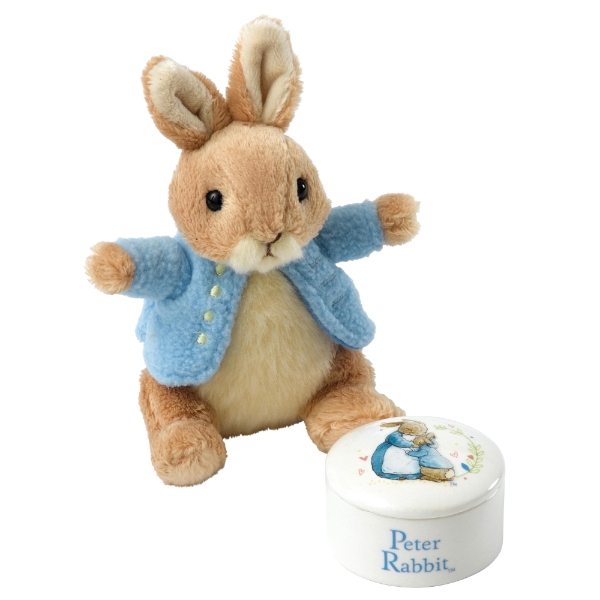 Beatrix Potter Peter Plush And Trinket Pot