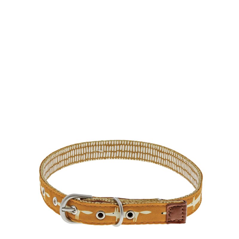 Mr Fox Dog Collar Chai Medium