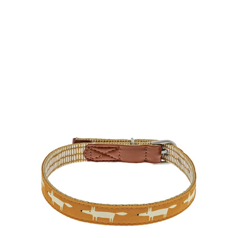 Mr Fox Dog Collar Chai Medium