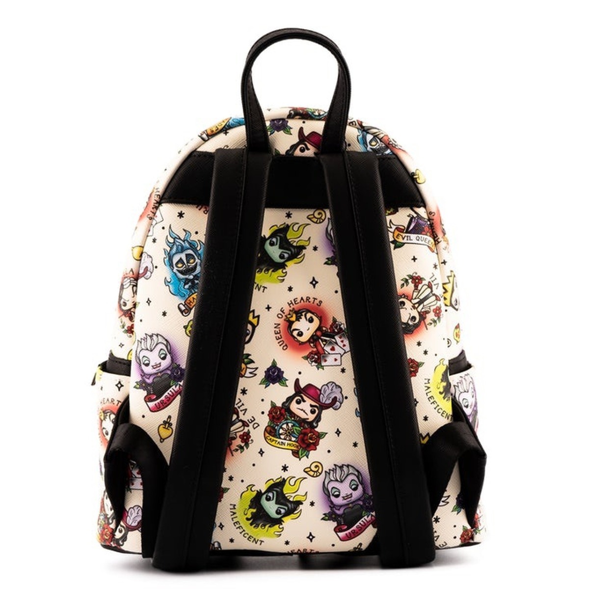 LOUNGEFLY POP BY LF DISNEY VILLAINS TATTOO AOP MINI BACKPACK