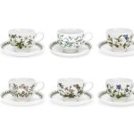 Portmeirion Botanic Garden Set of 6 Breakfast Cups & Saucers