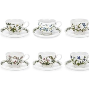 Portmeirion Botanic Garden Set of 6 Breakfast Cups & Saucers