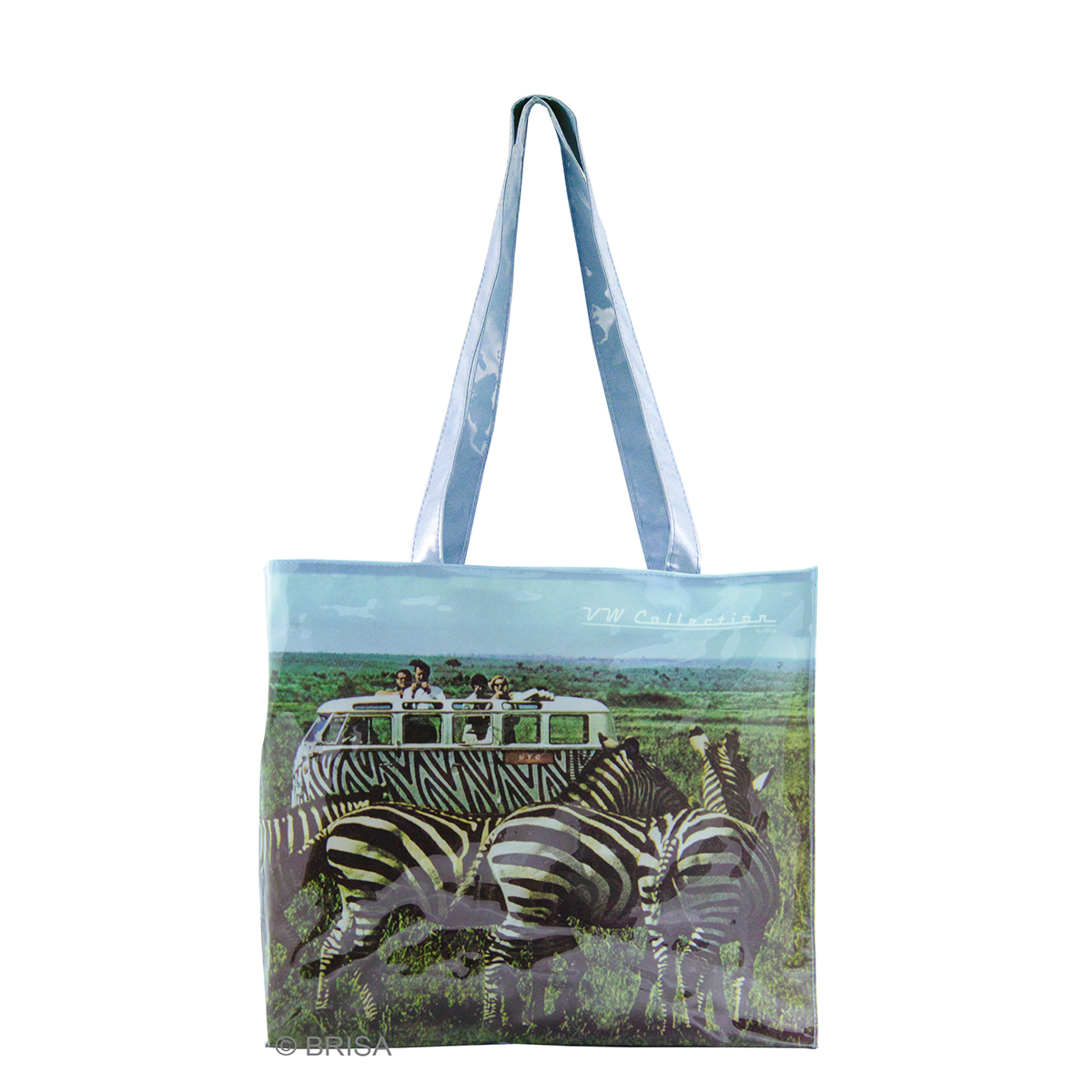 VW T1 BUS PVC SHOPPER BAG - SAFARI