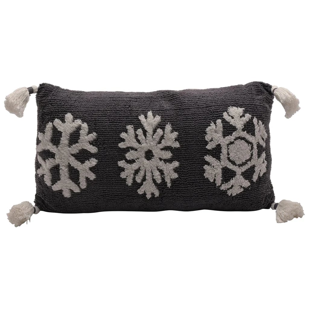 Snowflake Cushion With Tassles