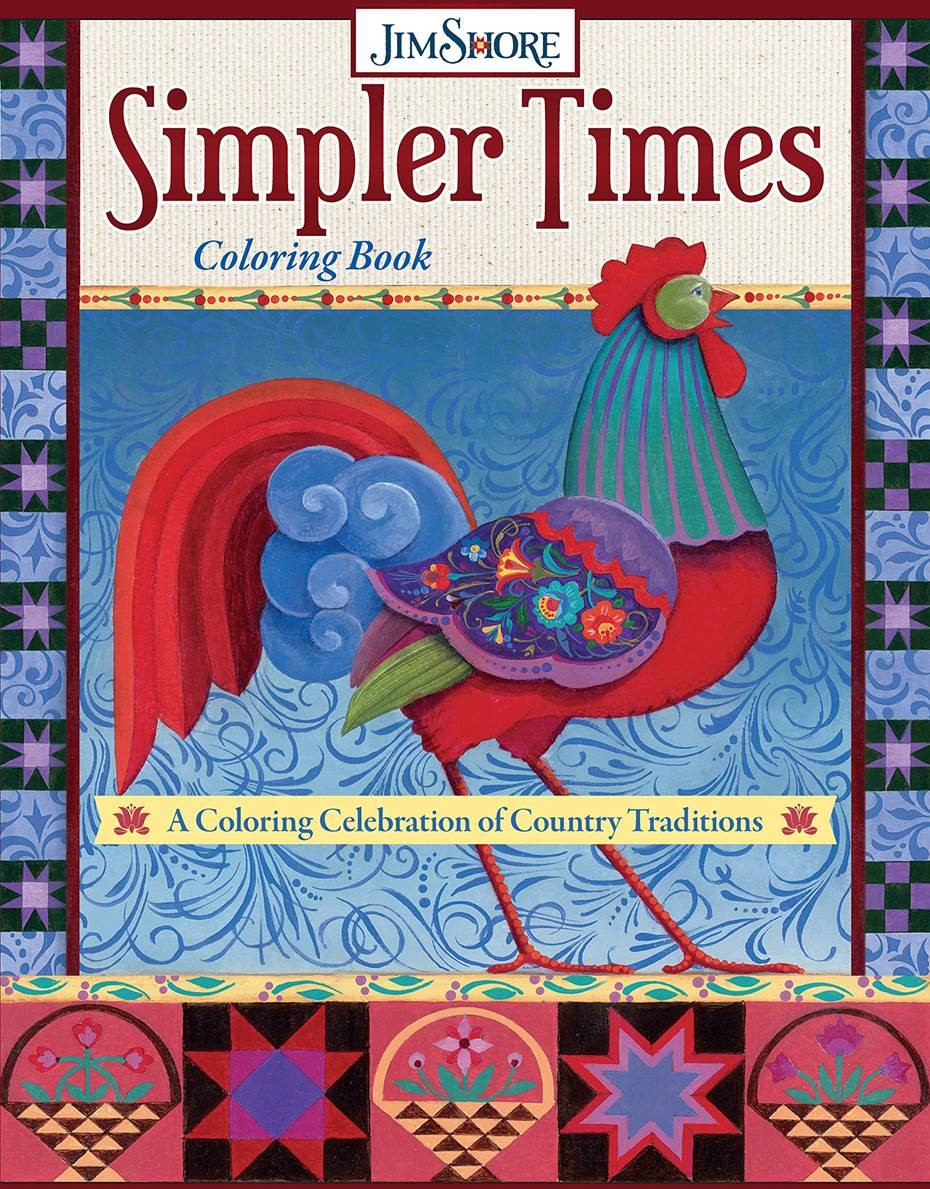 Jim Shore Simpler Times Colouring Book - DO6012