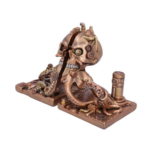 Bronze Steampunk Octonium Bookends Mechanical Octopus Shelf Ends