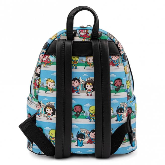 Loungefly DC Comics Superheroes Chibi Lineup Mini Backpack