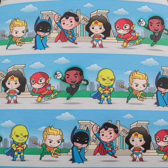 Loungefly DC Comics Superheroes Chibi Lineup Mini Backpack