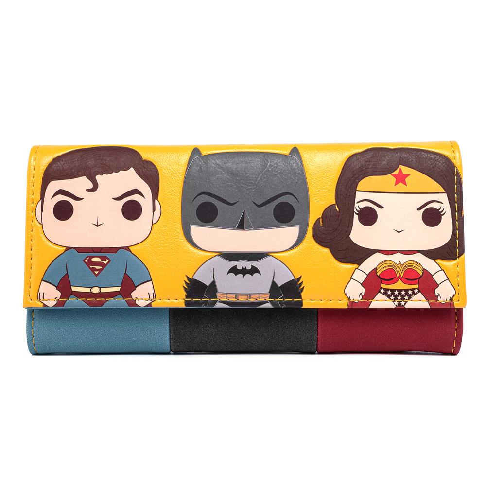 Loungefly Funko Pop DC Comics Super Trio Tri-Fold Wallet - DCCWA0025