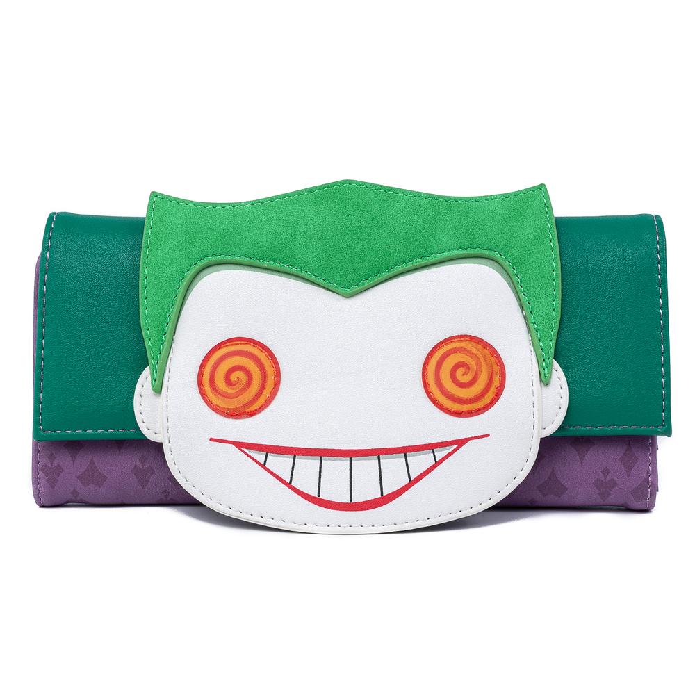 Loungefly DC Comics Joker Head TRI-FOLD Wallet - DCCWA0026