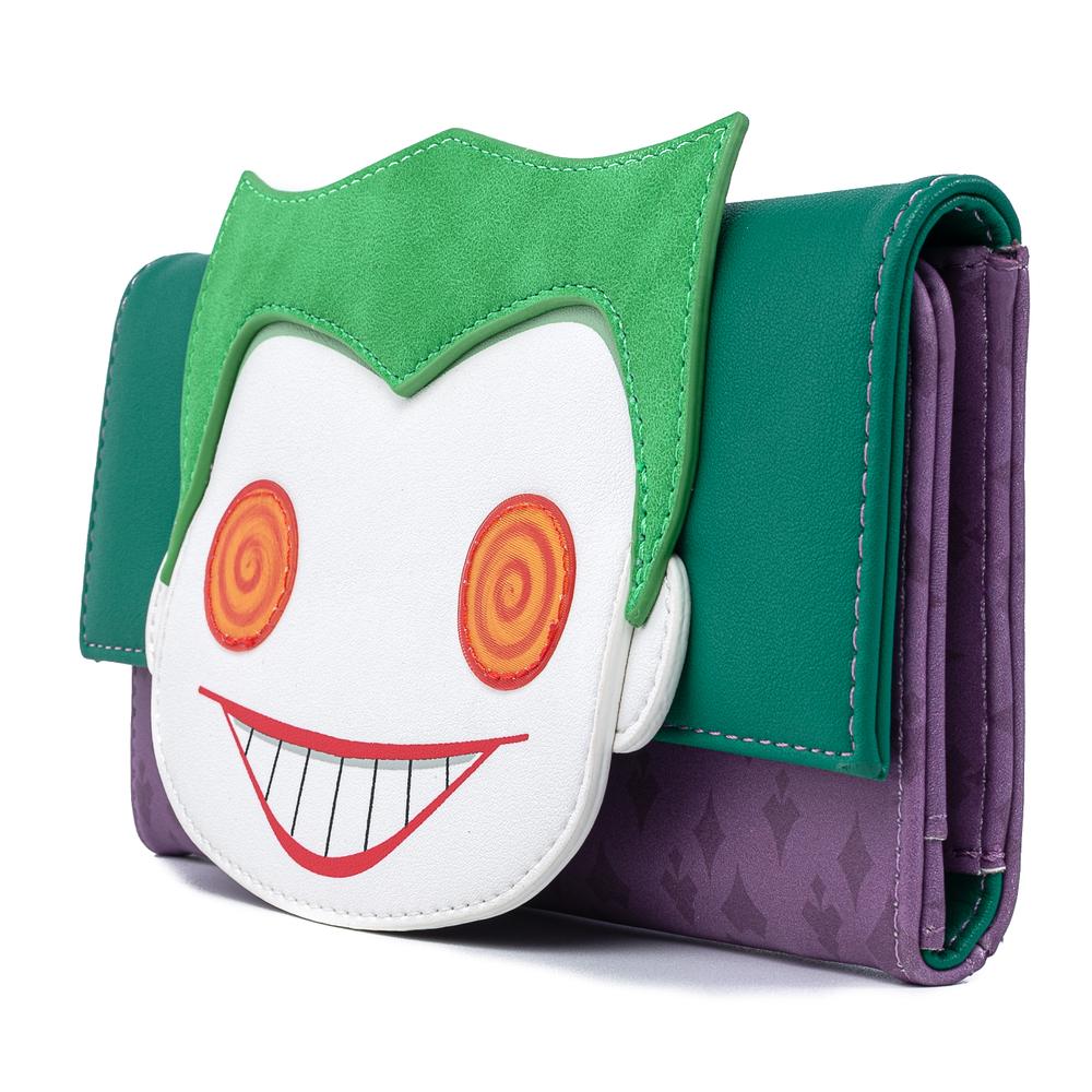 Loungefly DC Comics Joker Head TRI-FOLD Wallet - DCCWA0026