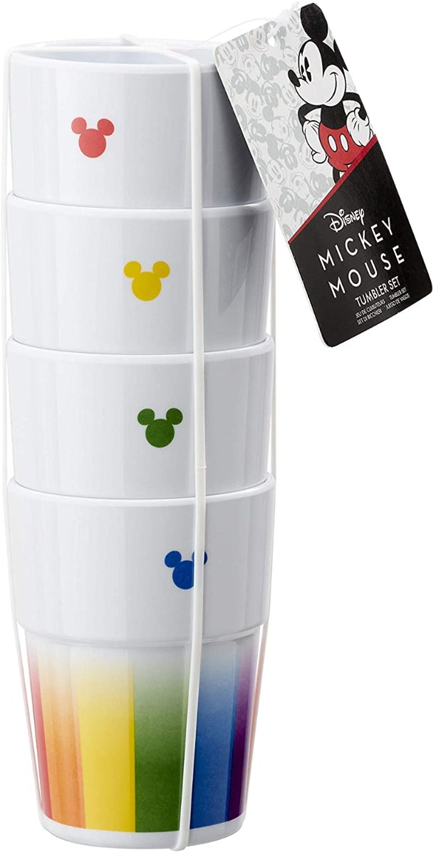 Funko Set Of Four Mickey Rainbow Tumblers