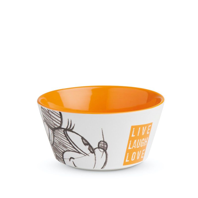 Bowl Mickey Live Laugh Love Red Diameter 13cm Orange