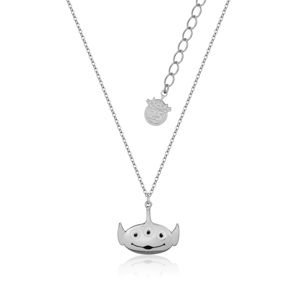 Disney Pixar Toy Story White Gold-Plated Alien Necklace - DSN1002