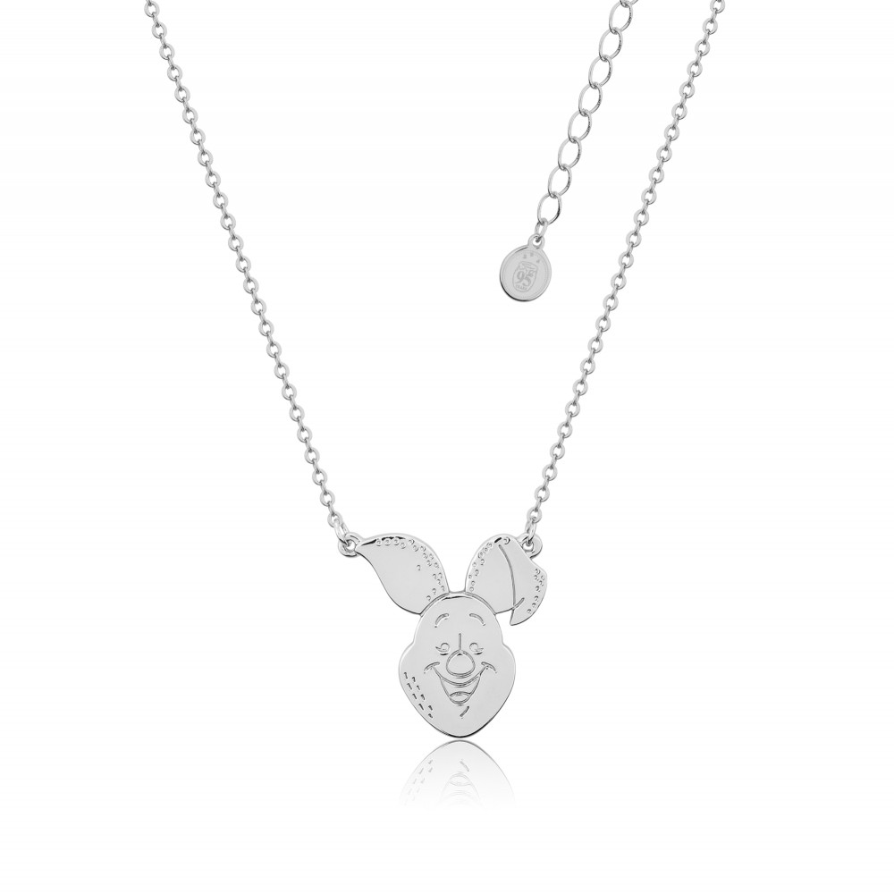 Disney Winnie the Pooh White Gold-Plated Piglet Character Necklace