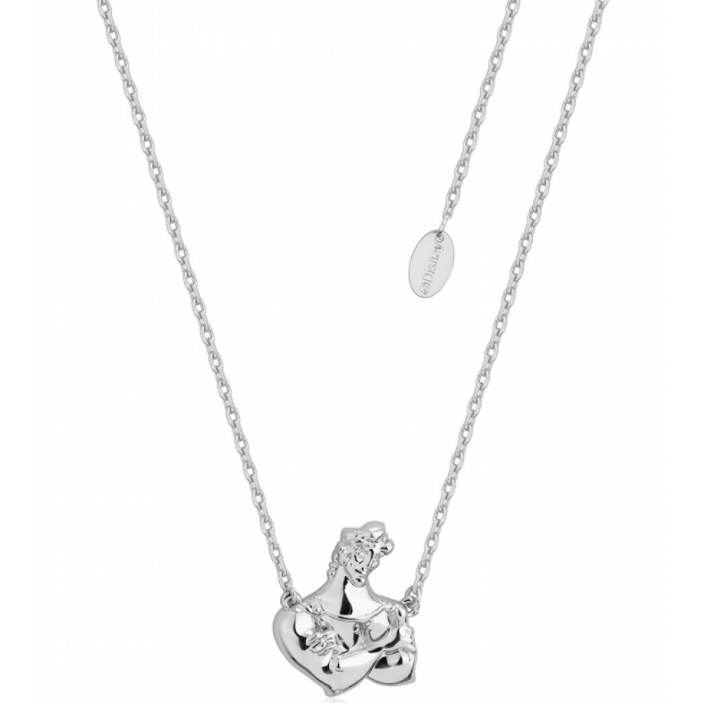 Disney White Gold-Plated Hercules Muscle Necklace - DSN663