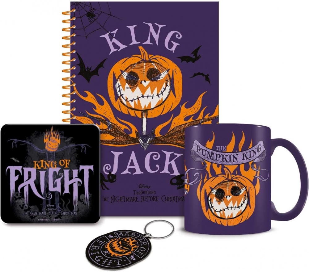 The Nightmare Before Christmas (Colourful Shadows) Bumper Gift Set (Mug, Coaster, Keychain & Notebook