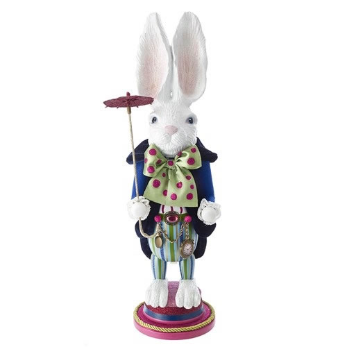 18" Hollywood White Rabbit Nutcracker